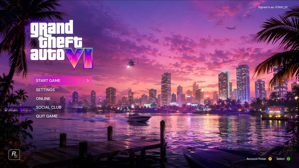 Synthwave Vice City Game Menu UI — Sora 2 Prompt
