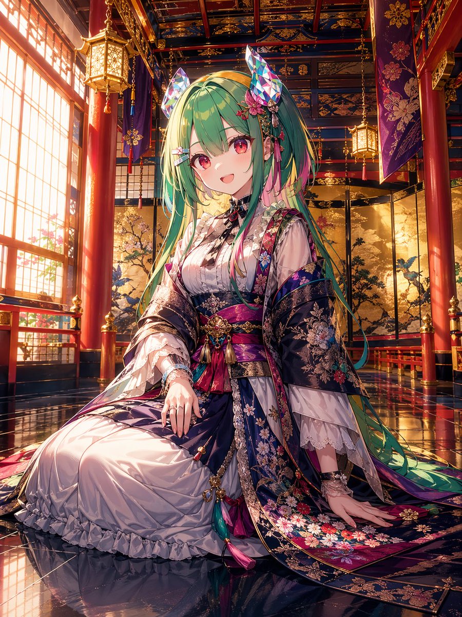 Anime Shrine Princess — Hyper-Detailed Fantasy Prompt