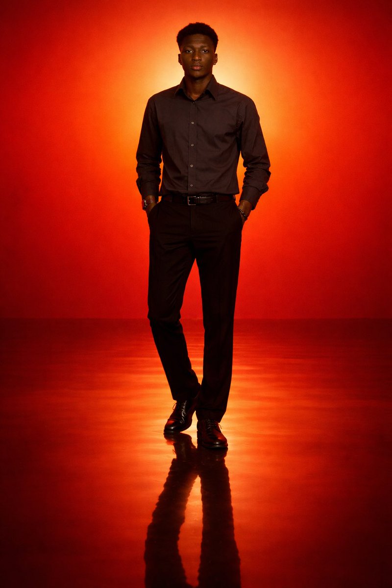 Cinematic Minimal Portrait — Orange Gradient Silhouette