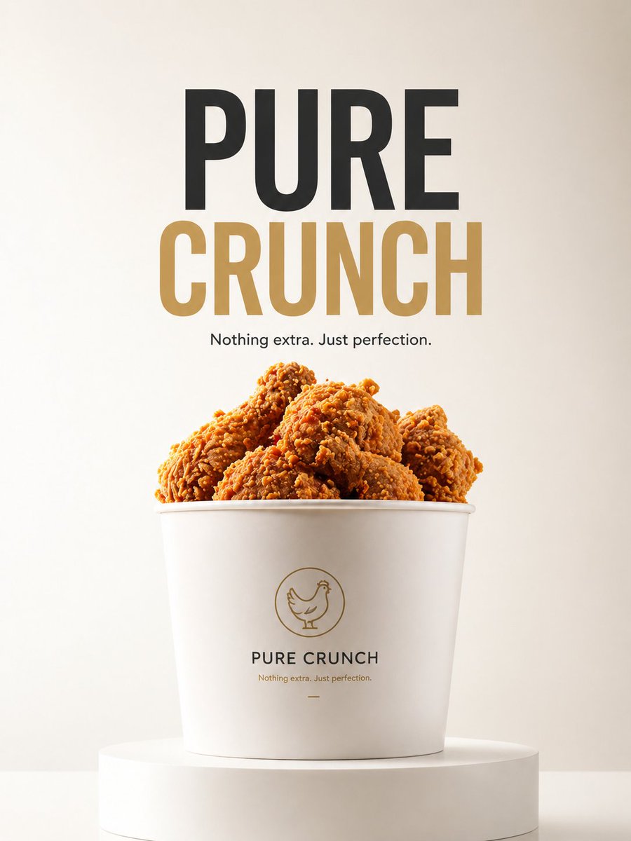 Minimalist Product Ad Prompt — PURE CRUNCH Style