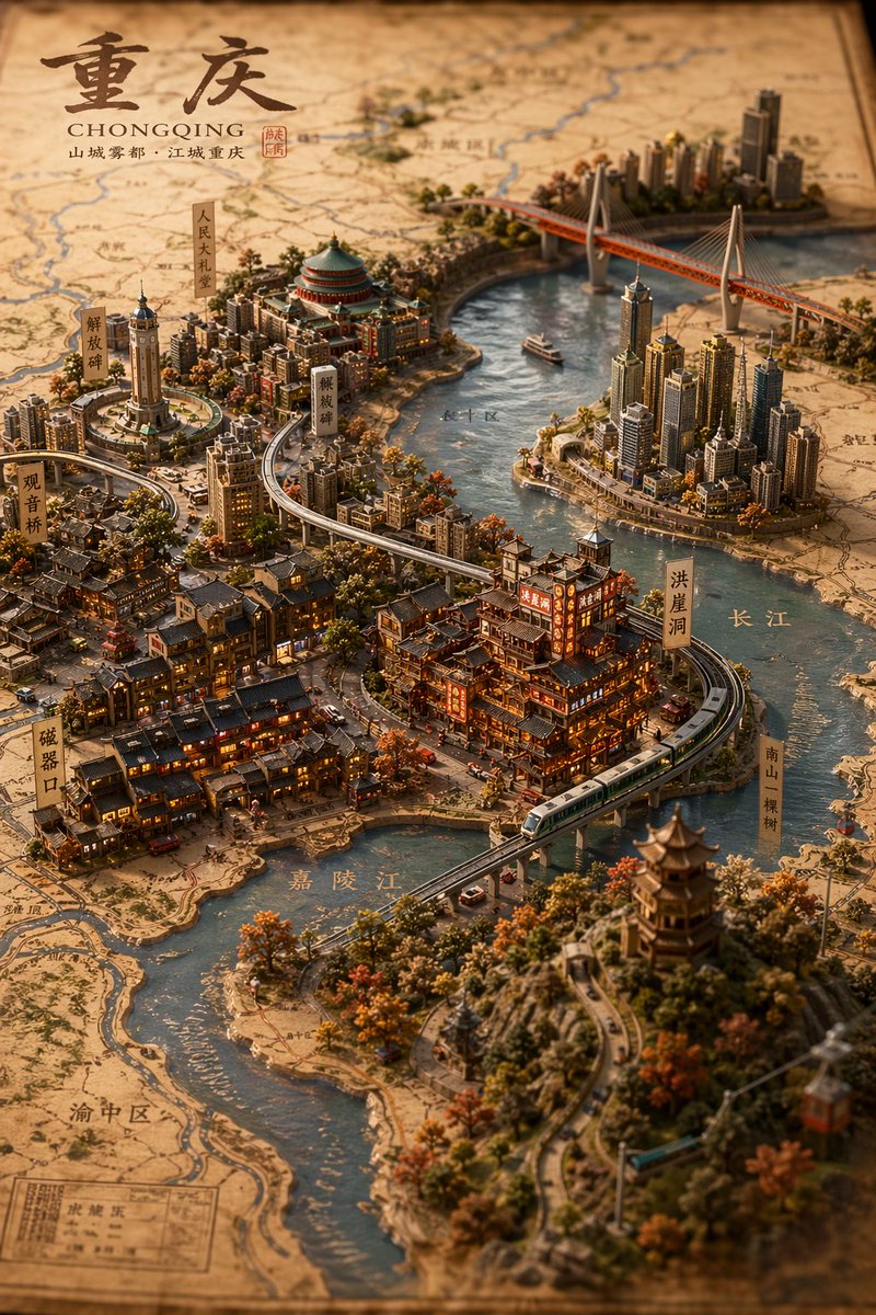 Isometric 3D Miniature City Map — Sora 2 Prompt