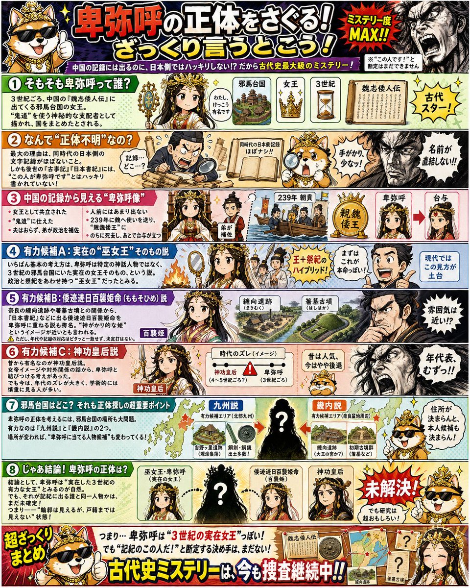 Himiko Queen Mystery — Japanese History Poster Prompt