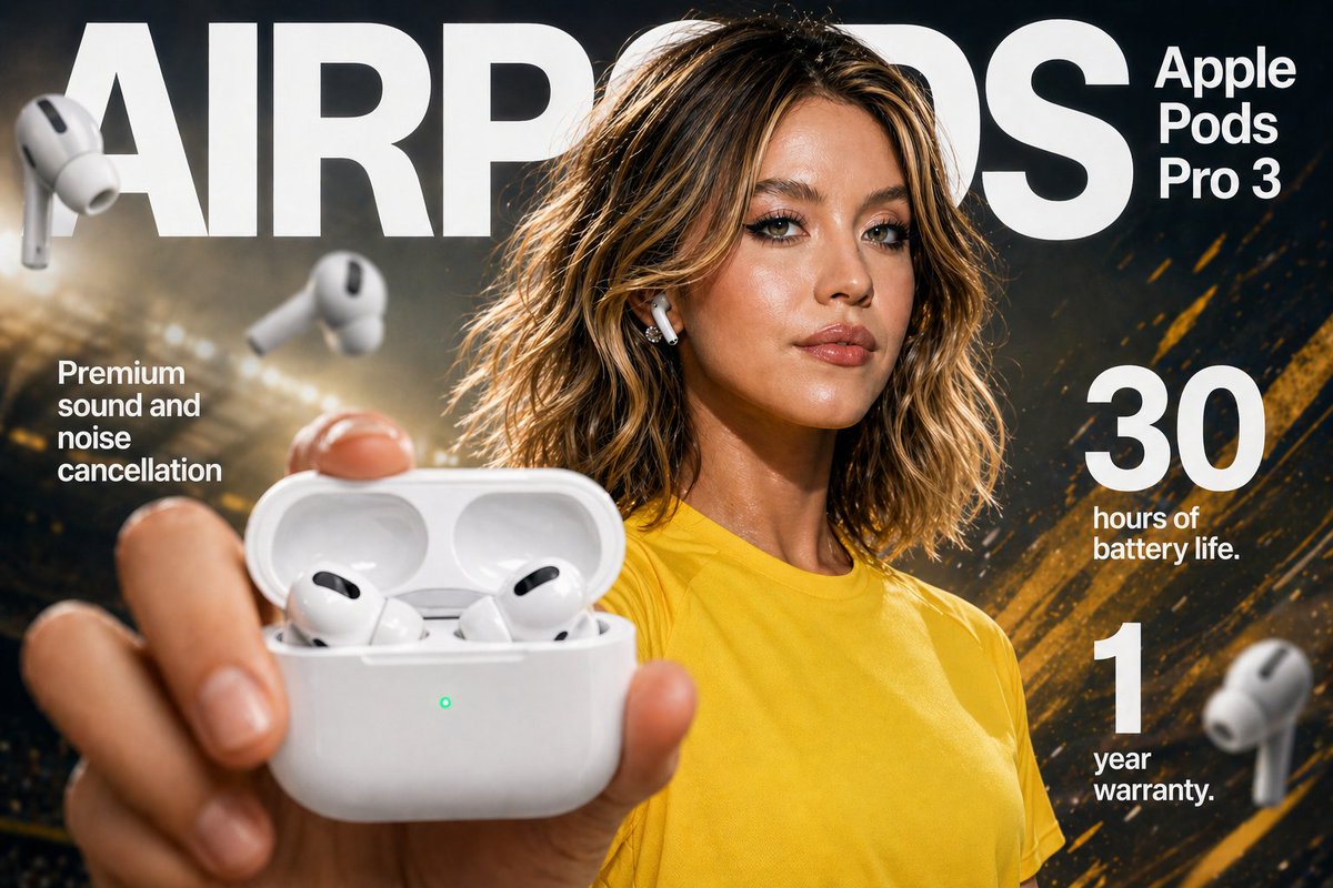Premium Wireless Earbuds E-Commerce Infographic — Sora 2 Prompt