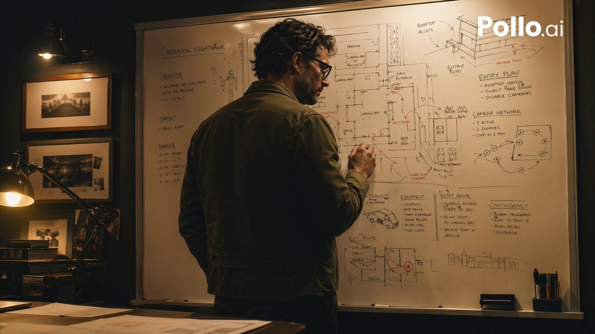 Operation Nighthawk: Cinematic Heist Planning Prompt — Sora 2