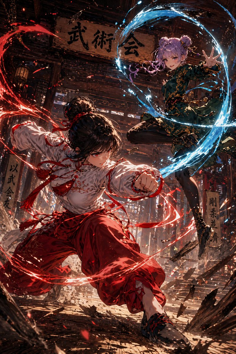 Anime Martial Arts Energy Duel — Sora 2 Prompt