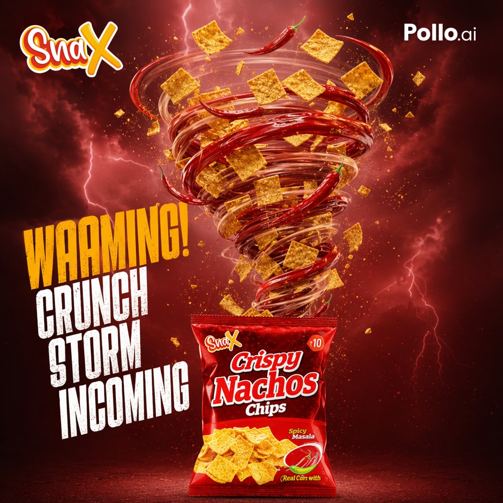 Fiery Spicy Nacho Tornado Ad — Sora 2 Prompt
