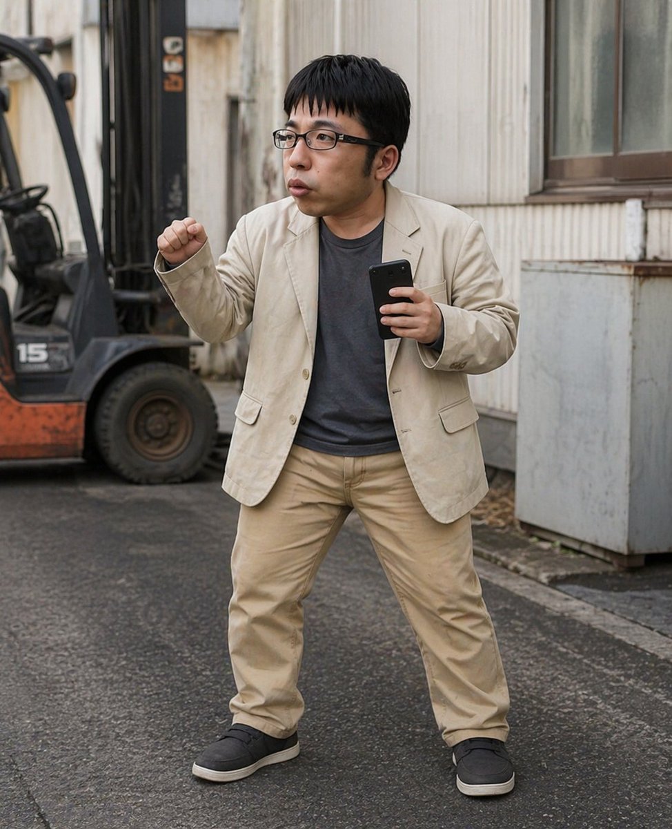 Industrial Alley Male Street Snap — Sora 2 Prompt