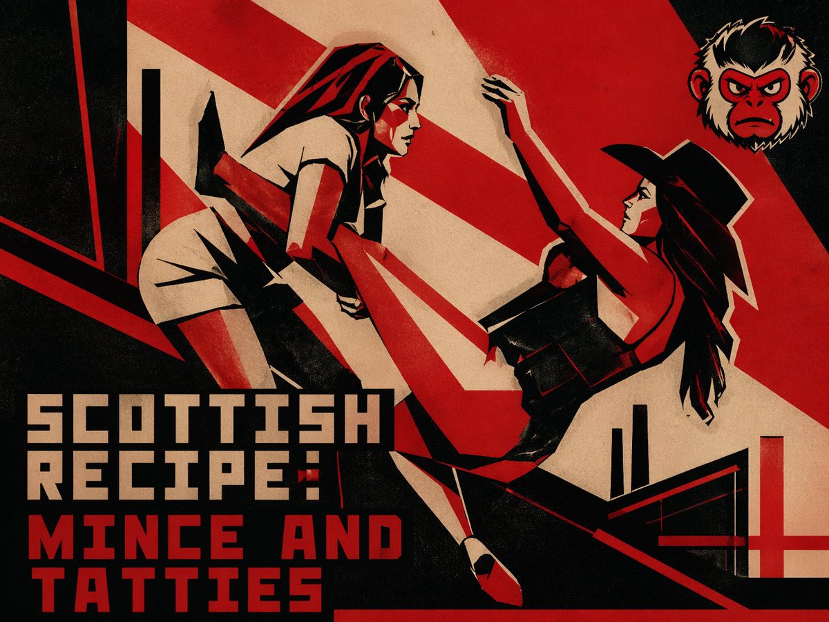 Soviet-Style Mince & Tatties Fight Poster — Sora 2 Prompt