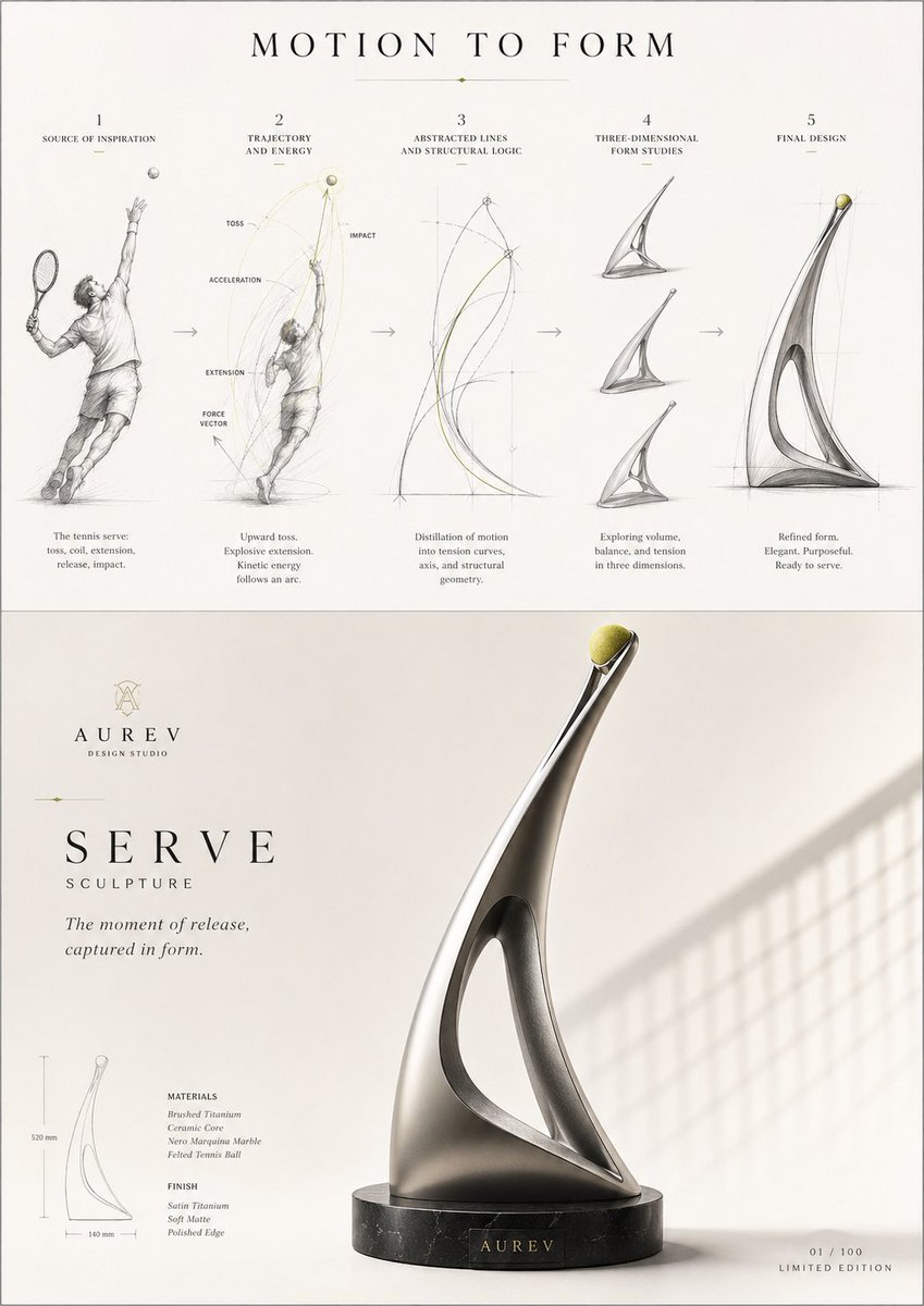Concept to Form Design Process — Sora 2 Prompt