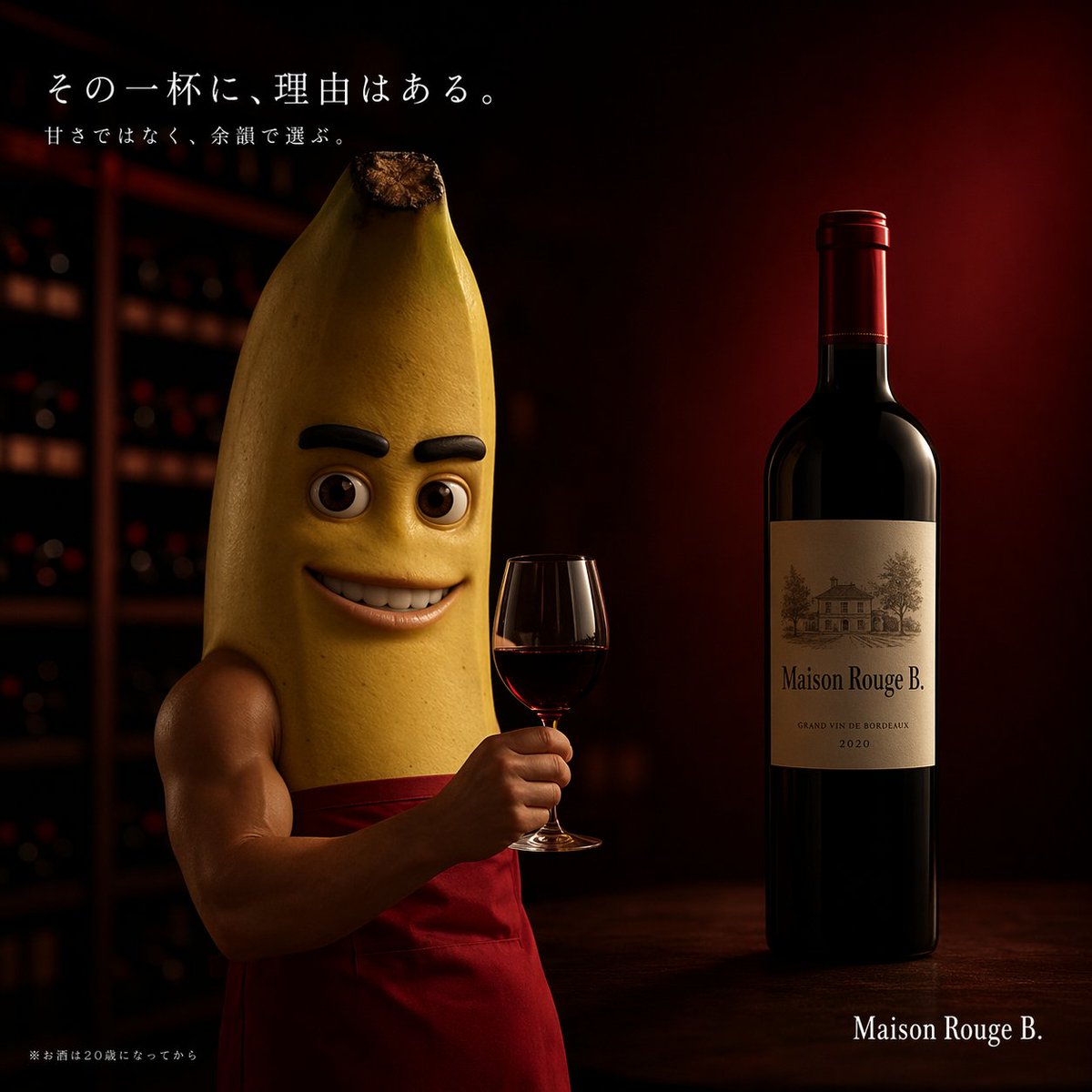 Cinematic Banana Wine Ad — Sora 2 Prompt