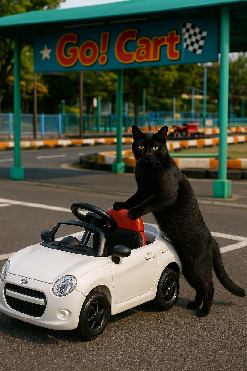 Realistic Cat Go-Kart Scene — Sora 2 Prompt