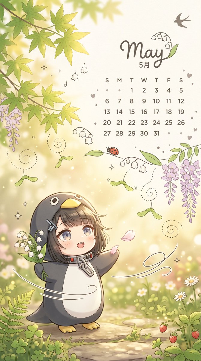 Fantasy Spring Calendar Wallpaper Prompt — Sora 2