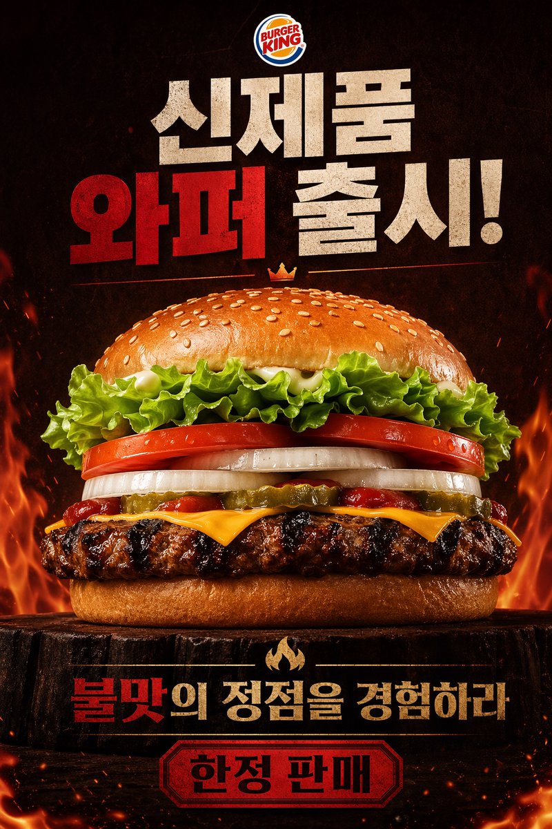 Dramatic Fire-Grilled Whopper Ad Prompt — Sora 2