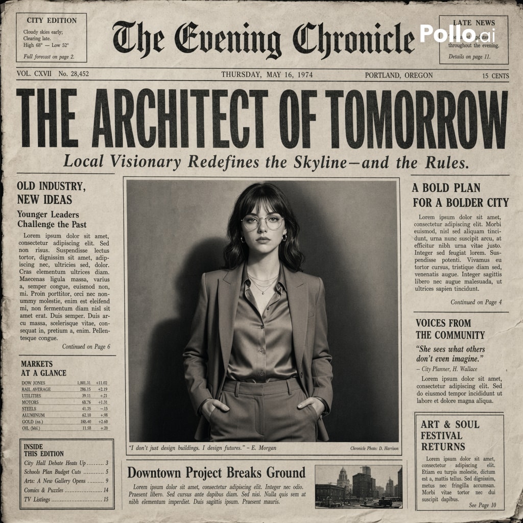 Realistic Vintage Newspaper Front Page — Sora 2 Prompt