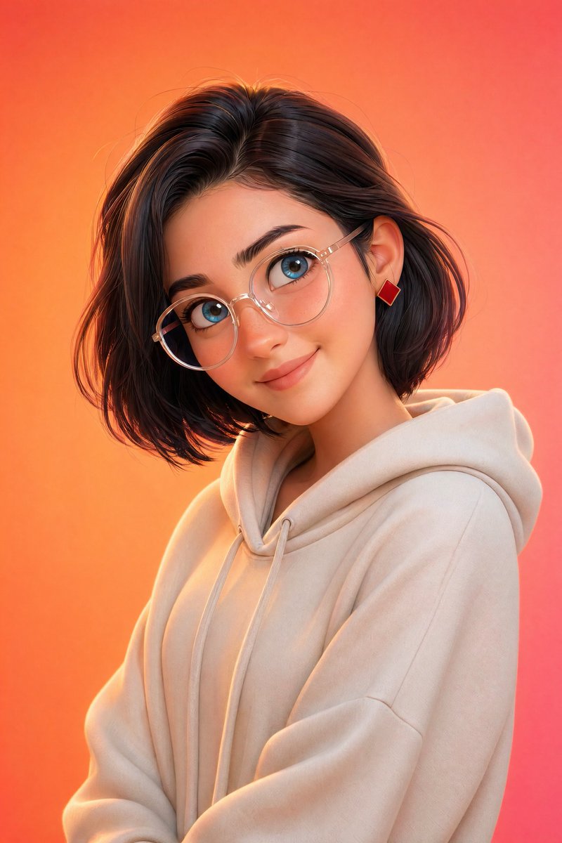 Pixar-Style 3D Character Portrait — Sora 2 Prompt