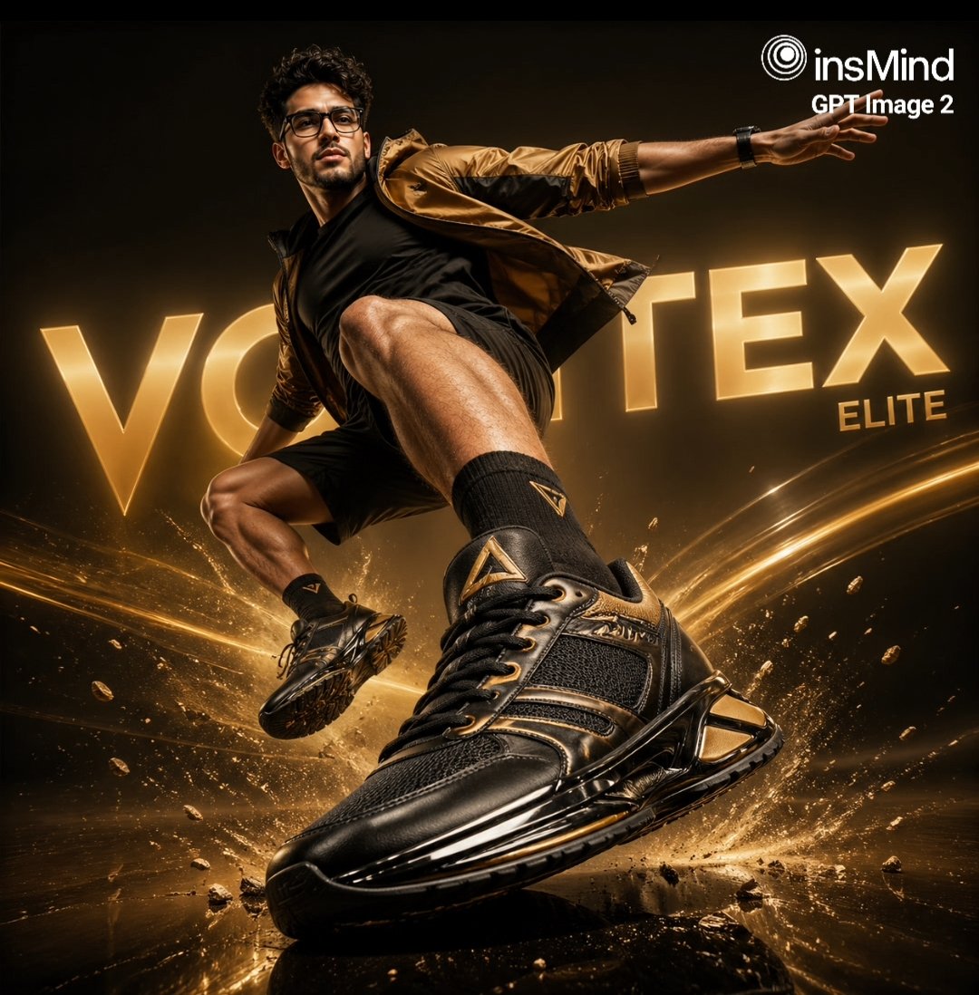 Luxury Black-Gold Sneaker Ad — Sora 2 Prompt