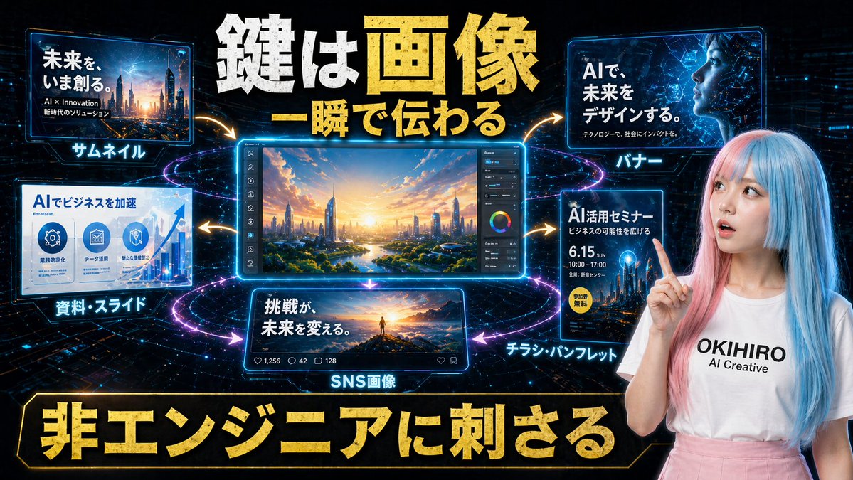 Cyberpunk Japanese AI Promo — 6 Panel Mockup Prompt