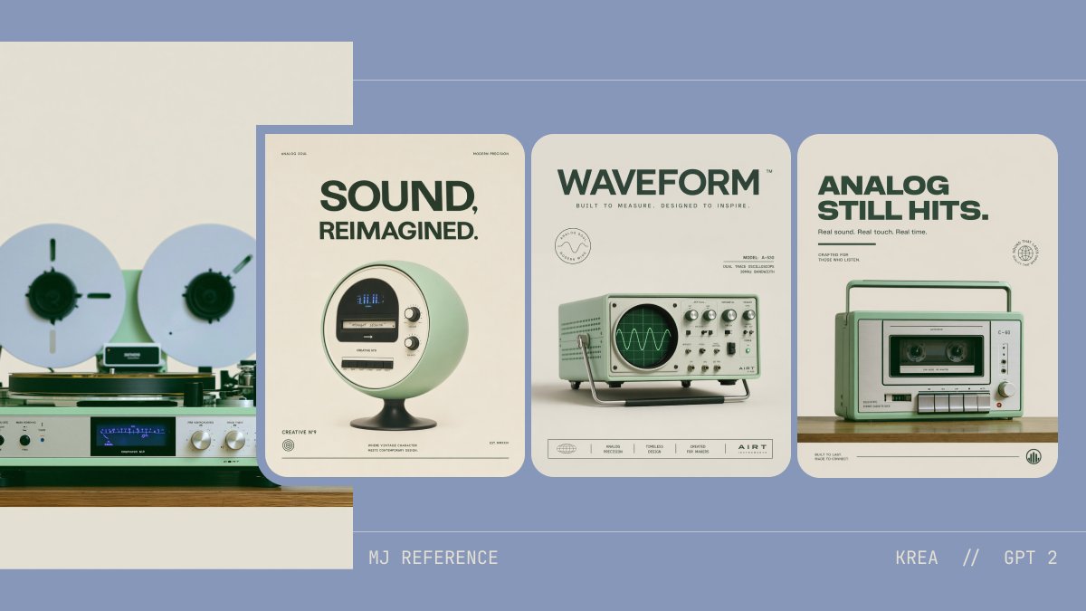 Retro-Futuristic Audio Posters — Sora 2 Prompt