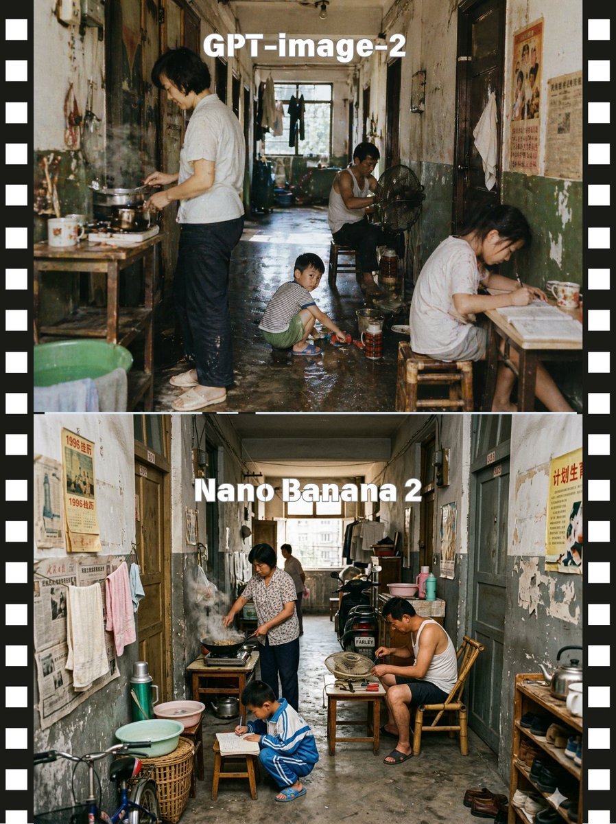 Stacked Film Corridor — GPT-image-2 vs Nano Banana 2 Prompt