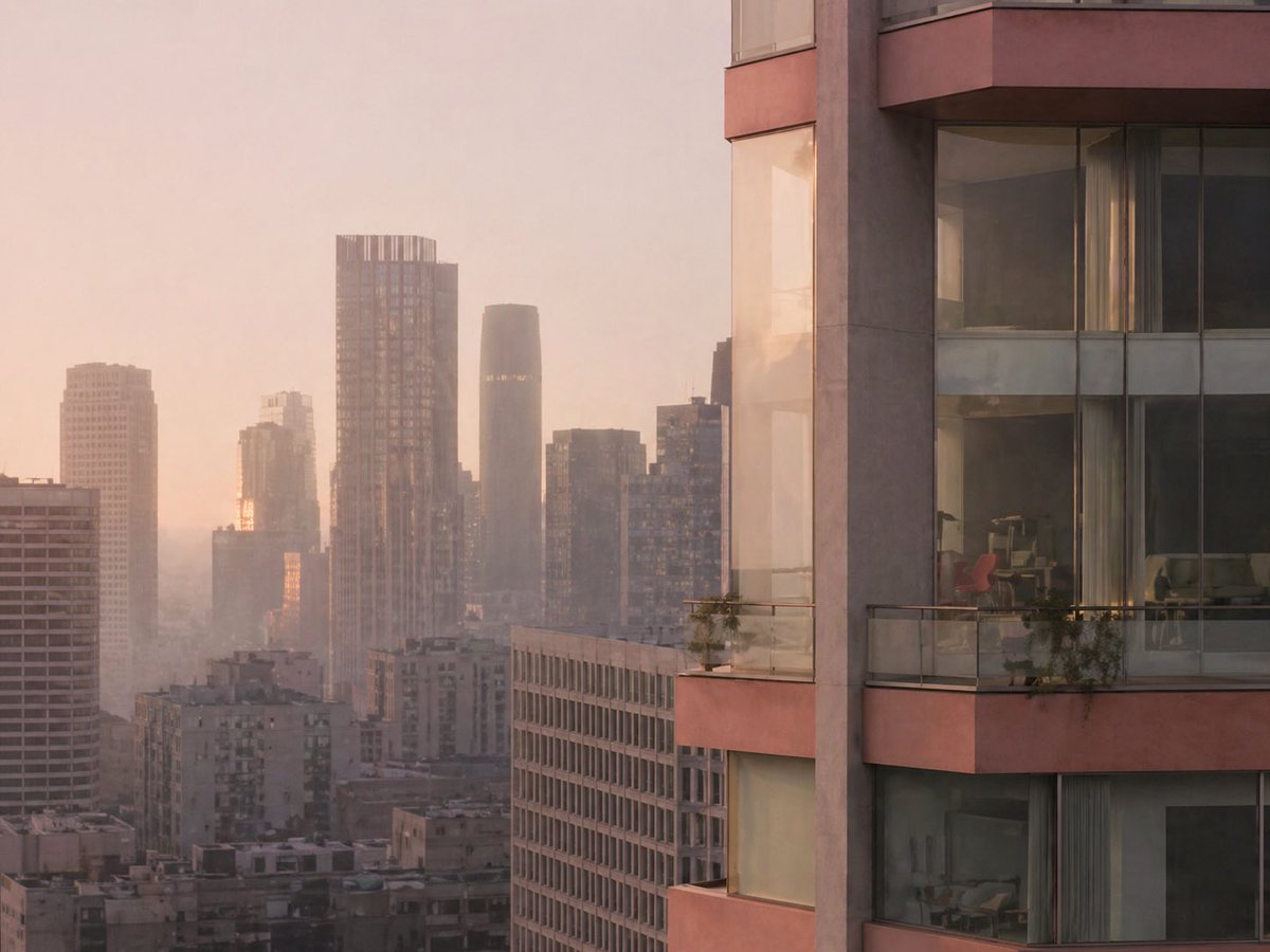 Luxury High-Rise at Dawn — Cinematic Cityscape Prompt