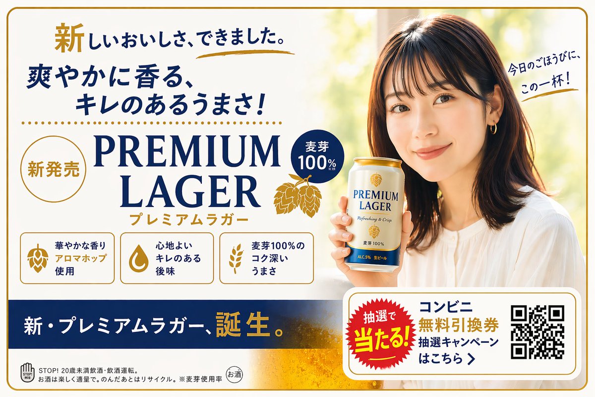Generate a Premium Japanese Beer Ad Banner — Sora 2 Prompt