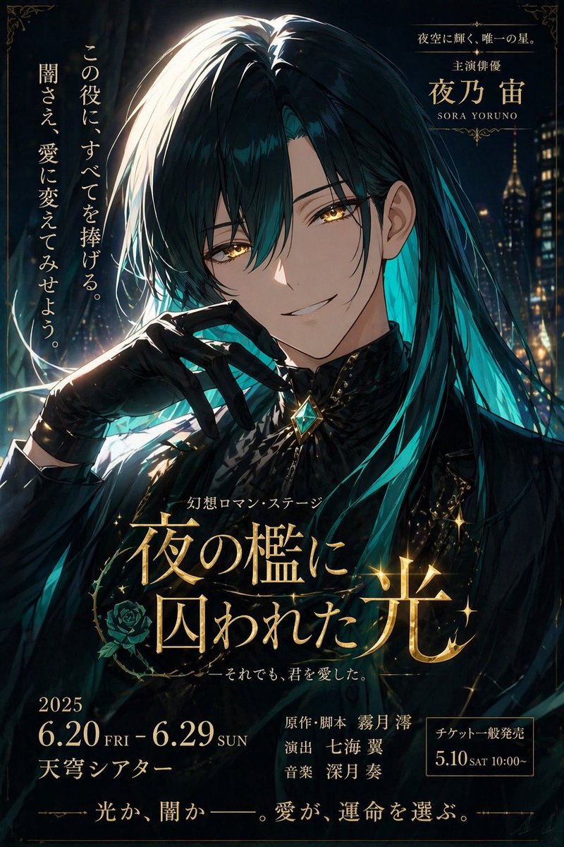 Dark Fantasy Stage Poster Prompt with Customizable Character