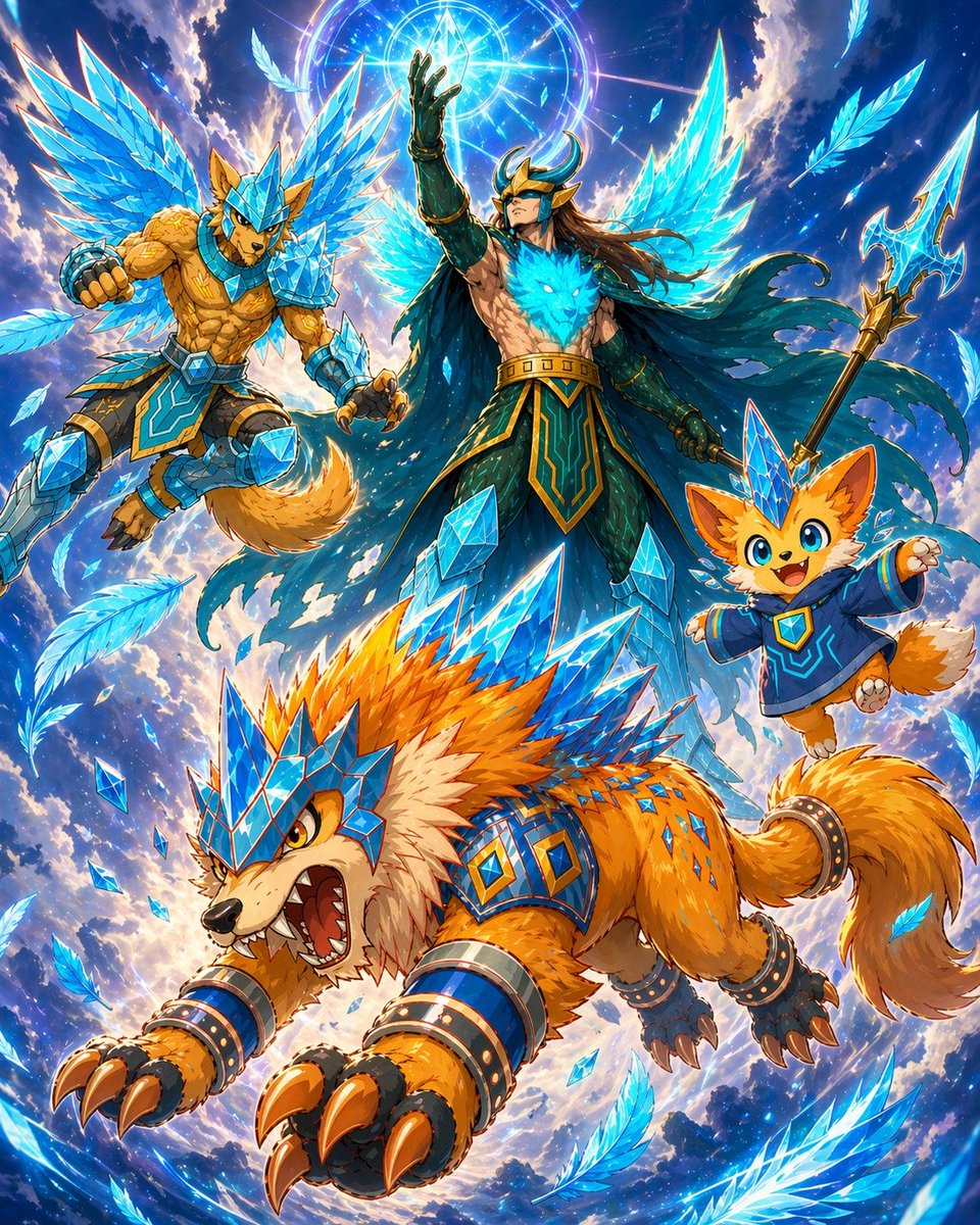 Norse Sky Warrior & Crystal Foxes — Sora 2 Prompt