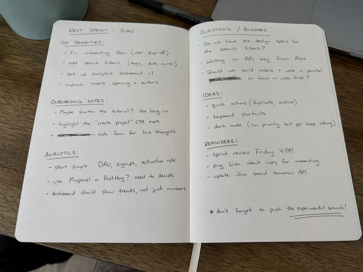 Realistic Handwritten Notes Photo Prompt — Sora 2