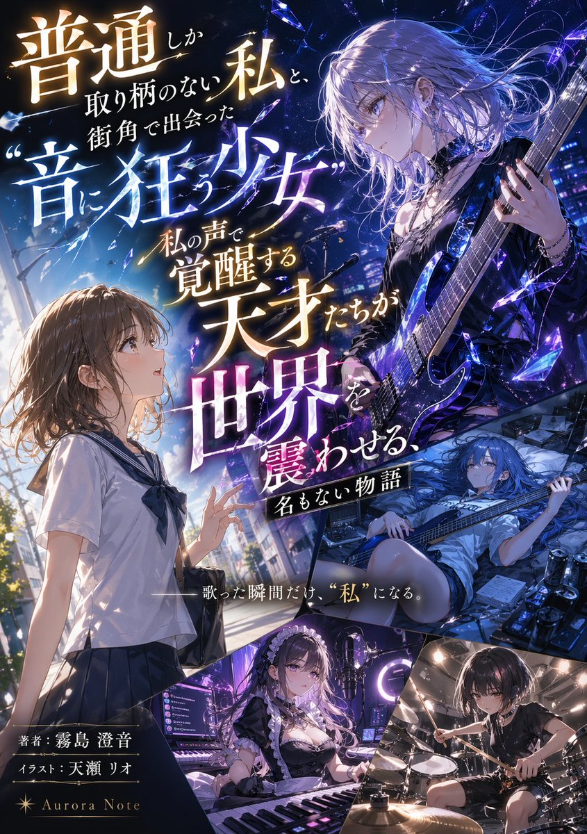 Light Novel Band Cover — 5-Panel Layout with Custom Text