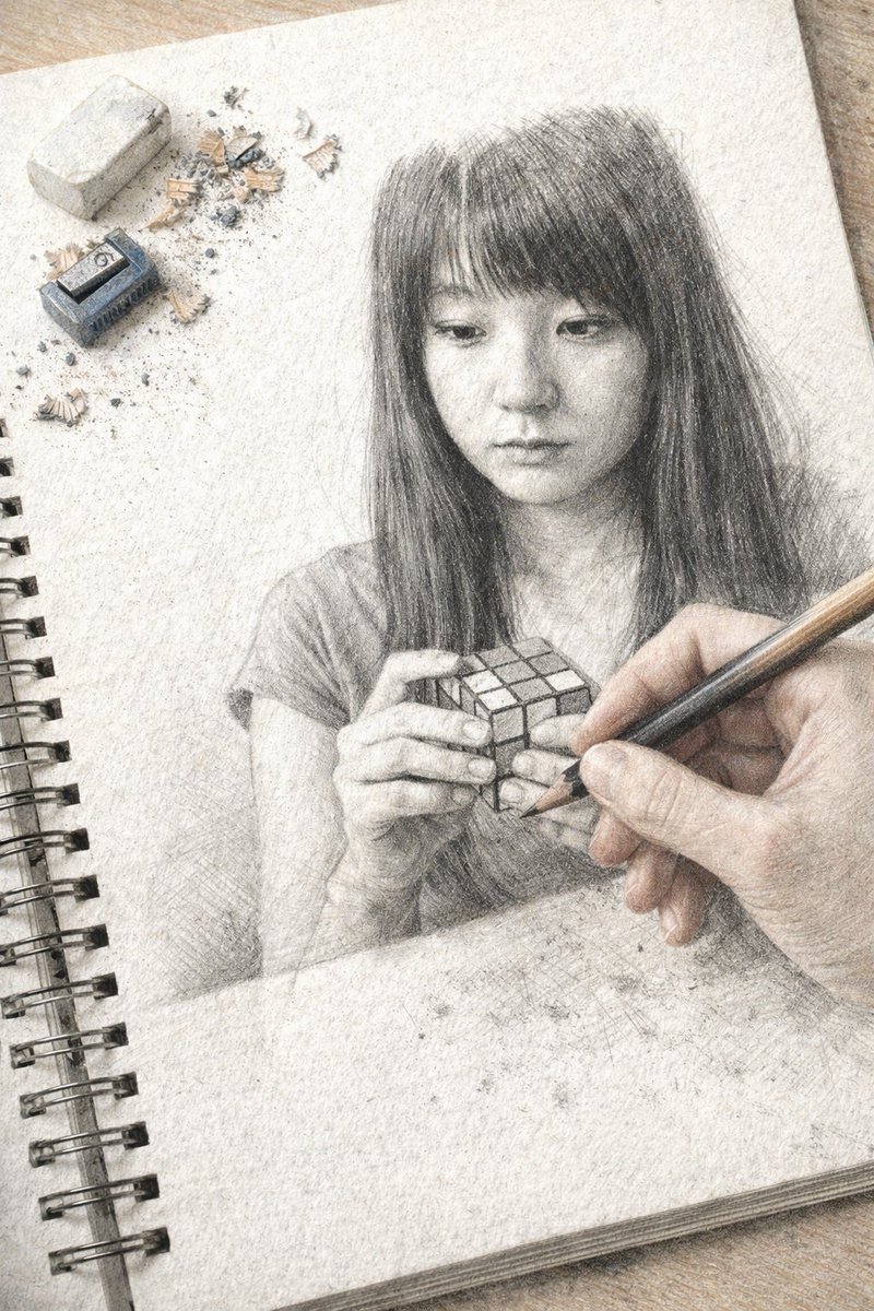Trompe l'Oeil Sketch Illusion — Sora 2 Prompt