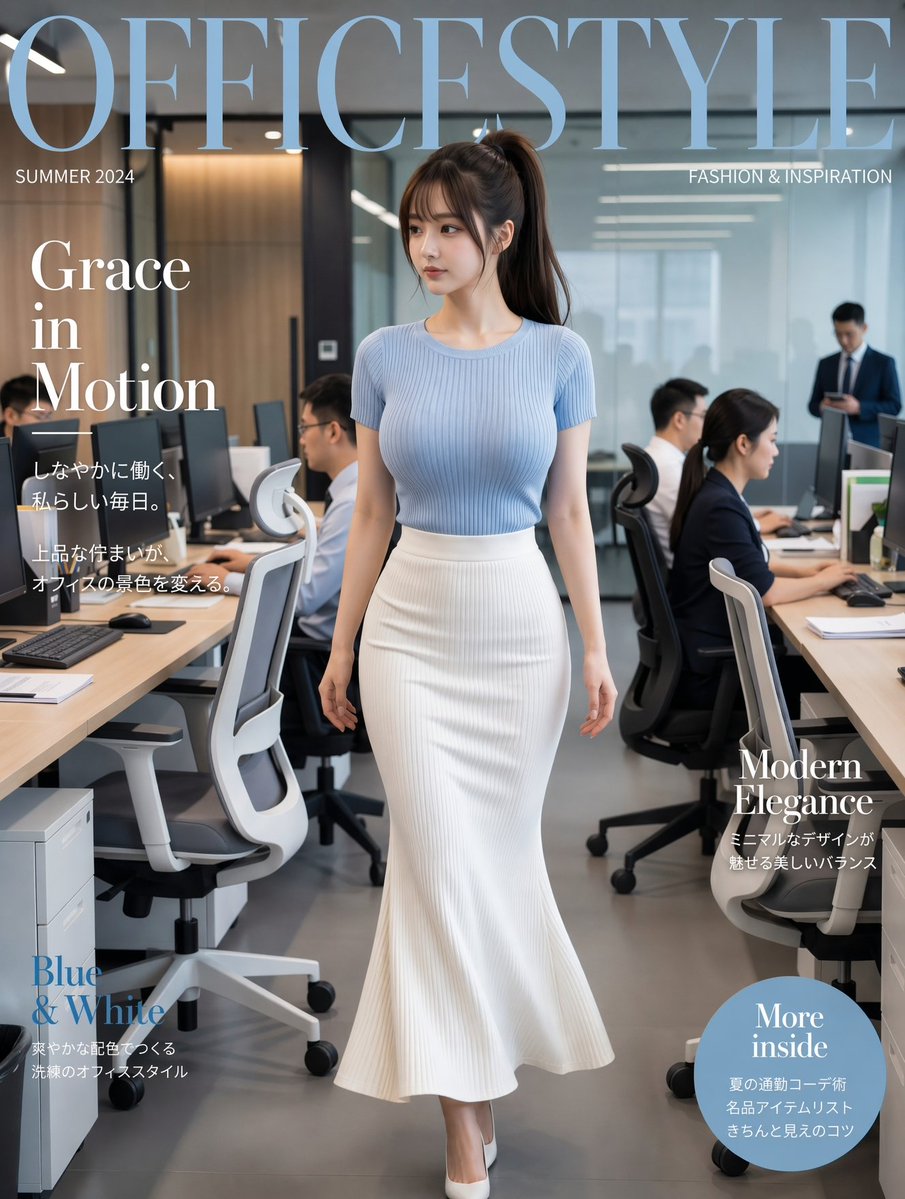 Office Fashion Magazine Cover Prompt — Customizable AI Art