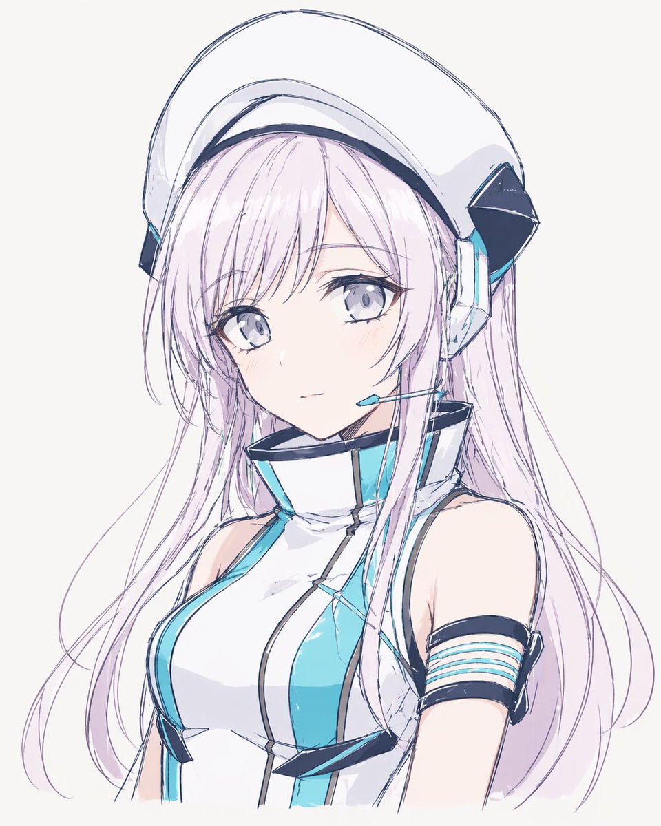 Mosaic Mask Sci-Fi Anime Girl — Minimalist Portrait Prompt