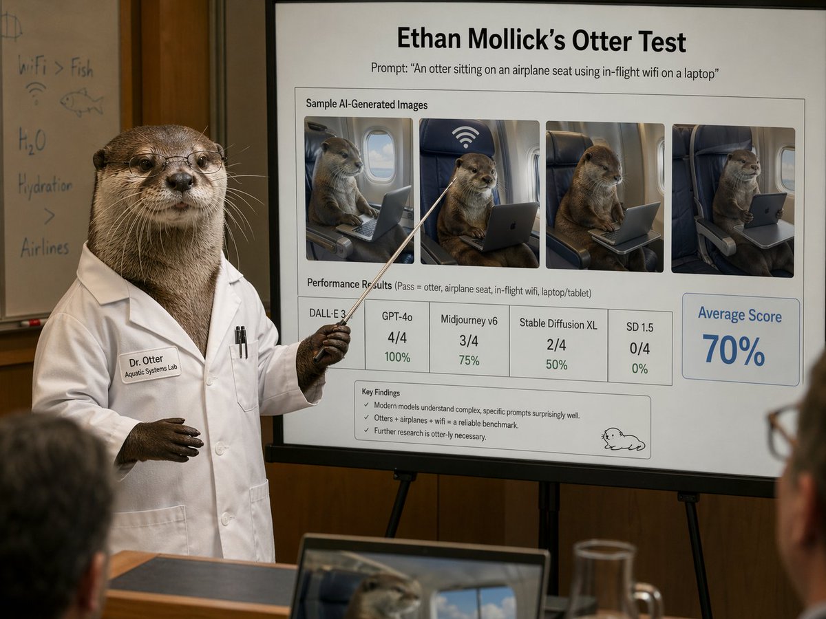 Dr. Otter's AI Benchmark Presentation — Sora 2 Prompt