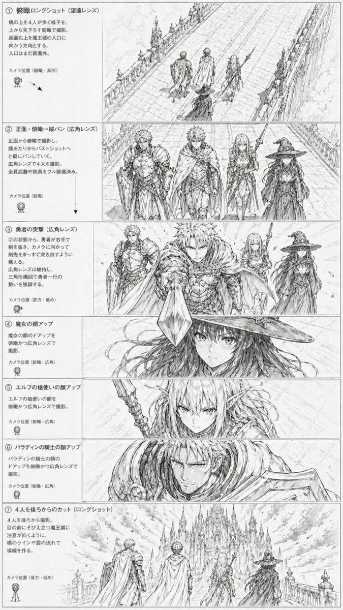 Create Anime Storyboards: Fantasy Castle Scene — Sora 2 Prompt