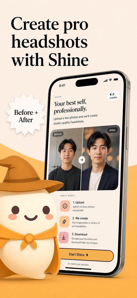AI Professional Headshot App Store Poster — Sora 2 Prompt