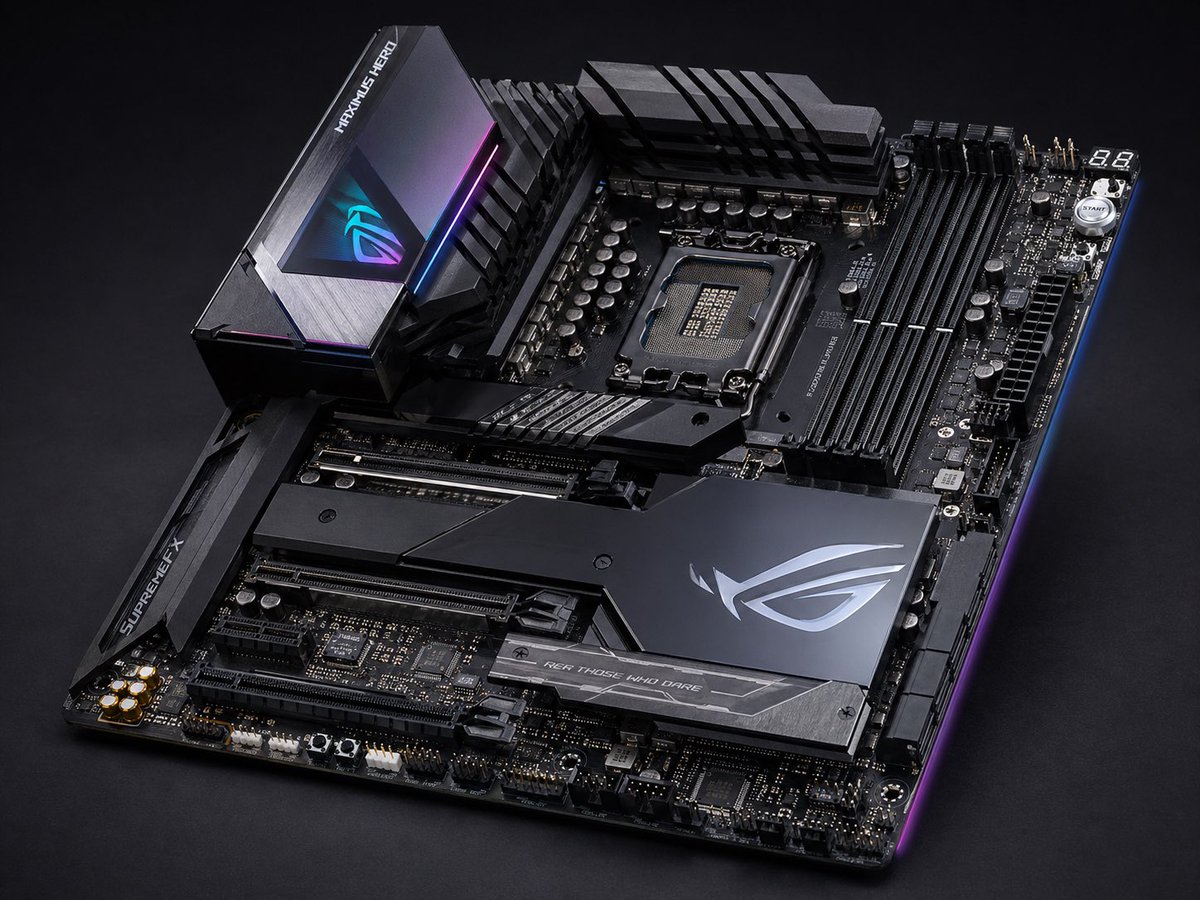 RGB Gaming Motherboard Studio Photography — Sora 2 Prompt