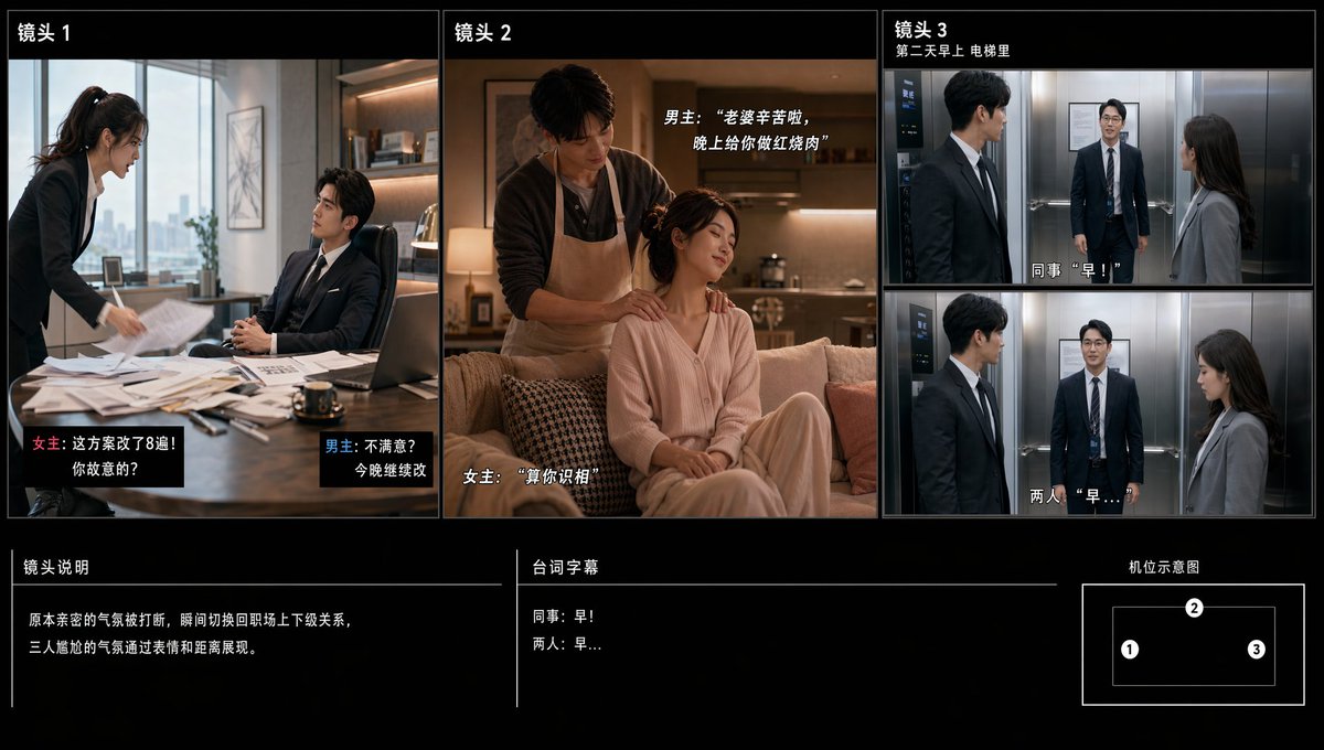 Office Secret Marriage Storyboard — Sora 2 Prompt