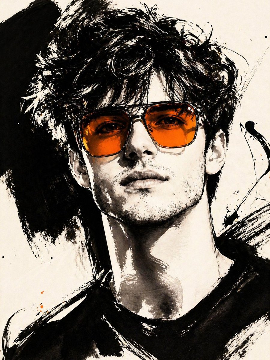 Bold Ink Fashion Portrait — AI Image-to-Image Prompt