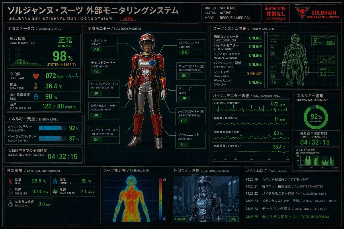 Cyberpunk Rescue Suit HUD — Bilingual Sora 2 AI Prompt