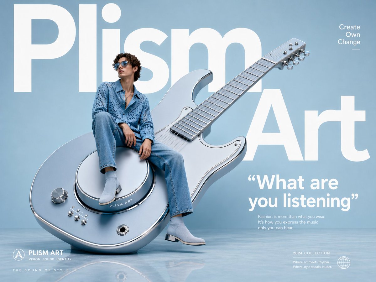 Oversized Guitar Fashion Ad — Sora 2 Prompt