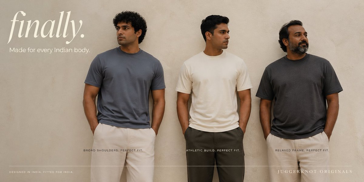 Inclusive Indian Men's T-Shirt Banner — Sora 2 Prompt