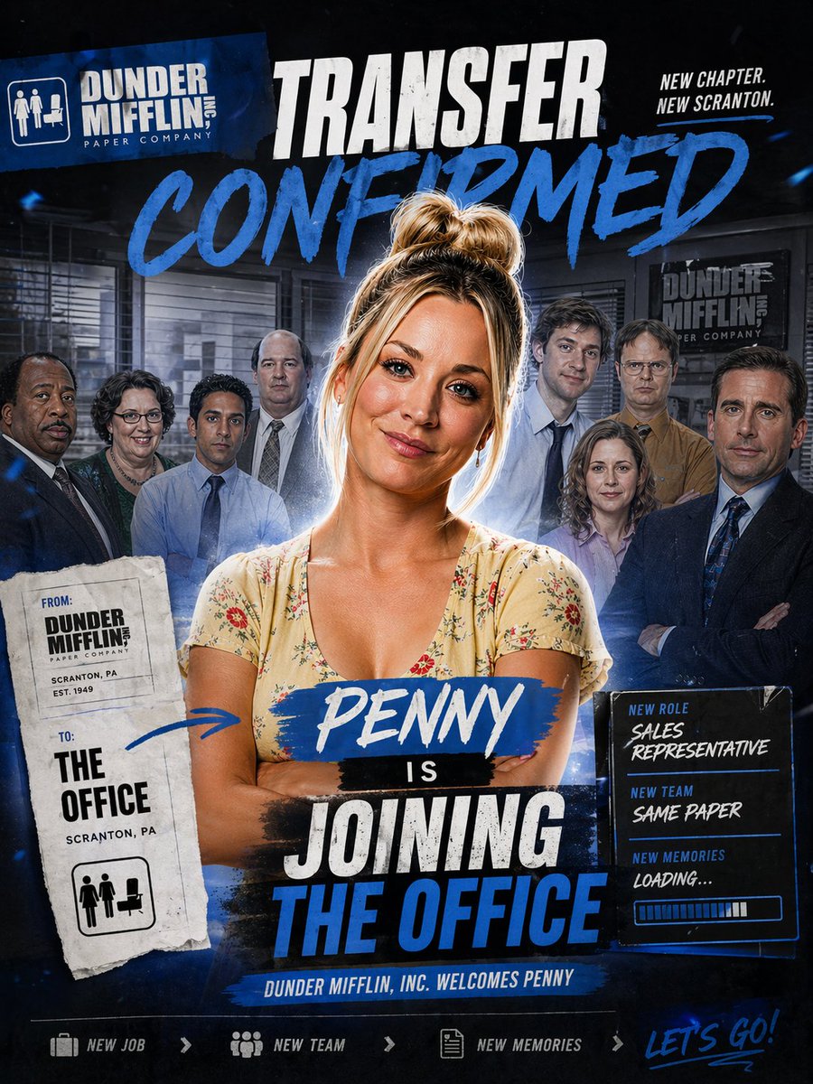 Dunder Mifflin Office Transfer Poster — Sora 2 Prompt