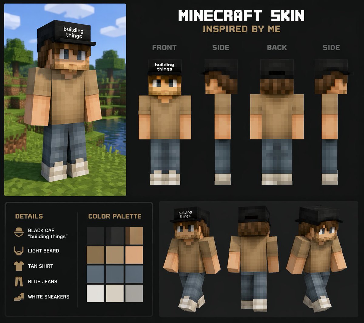 Custom Minecraft Skin Creator — AI Prompt