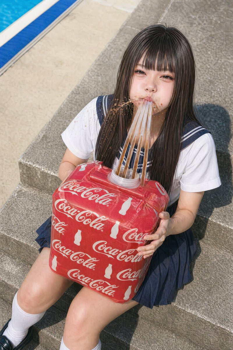 Surreal Poolside Soda Accident — Sora 2 AI Prompt