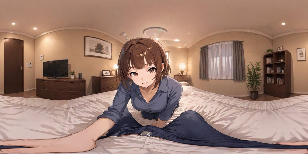 Immersive 360° Anime VR Bedroom — First-Person View