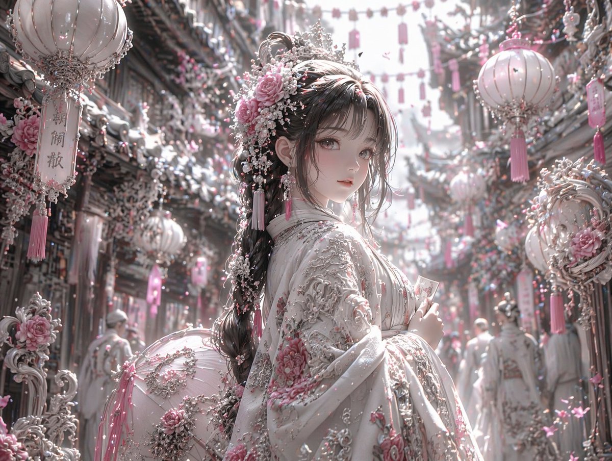 Pink & Silver Fantasy Style Transfer — Sora 2 Prompt