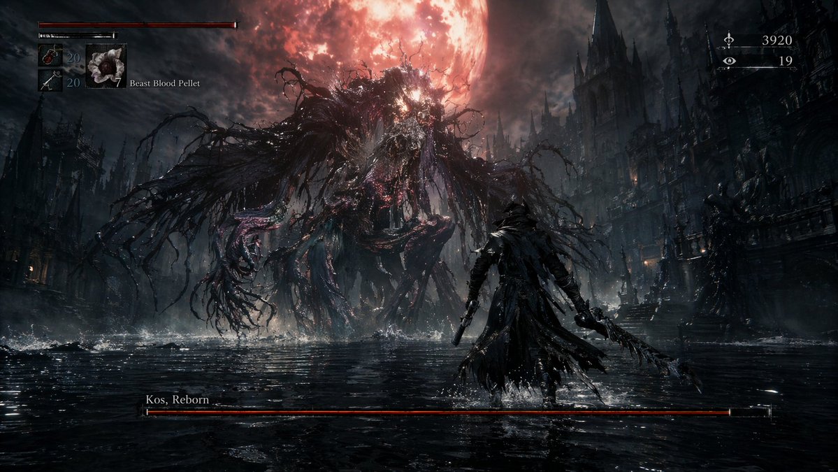 Gothic City Boss Battle: Dark Fantasy RPG Screenshot Prompt