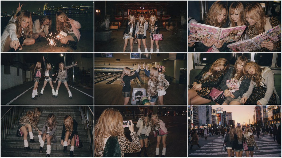 Heisei Gal 3x3 Grid: 90s Film Snapshots — Sora 2 Prompt