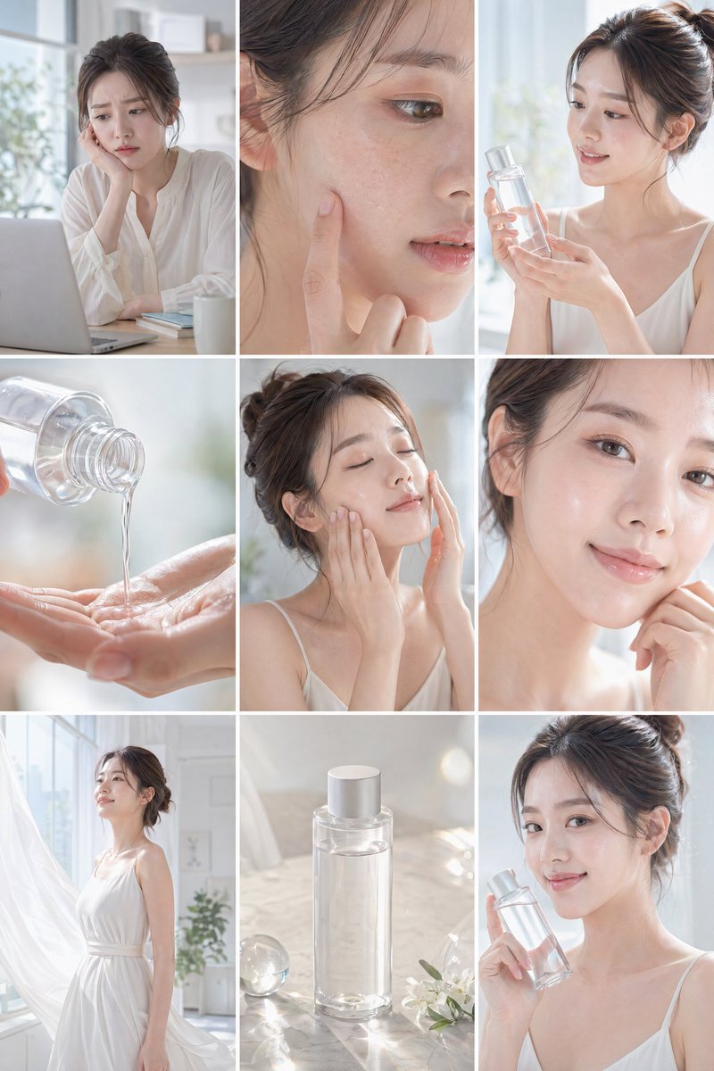 Luminous Skincare Ad — 9 Cinematic Sora 2 Shots