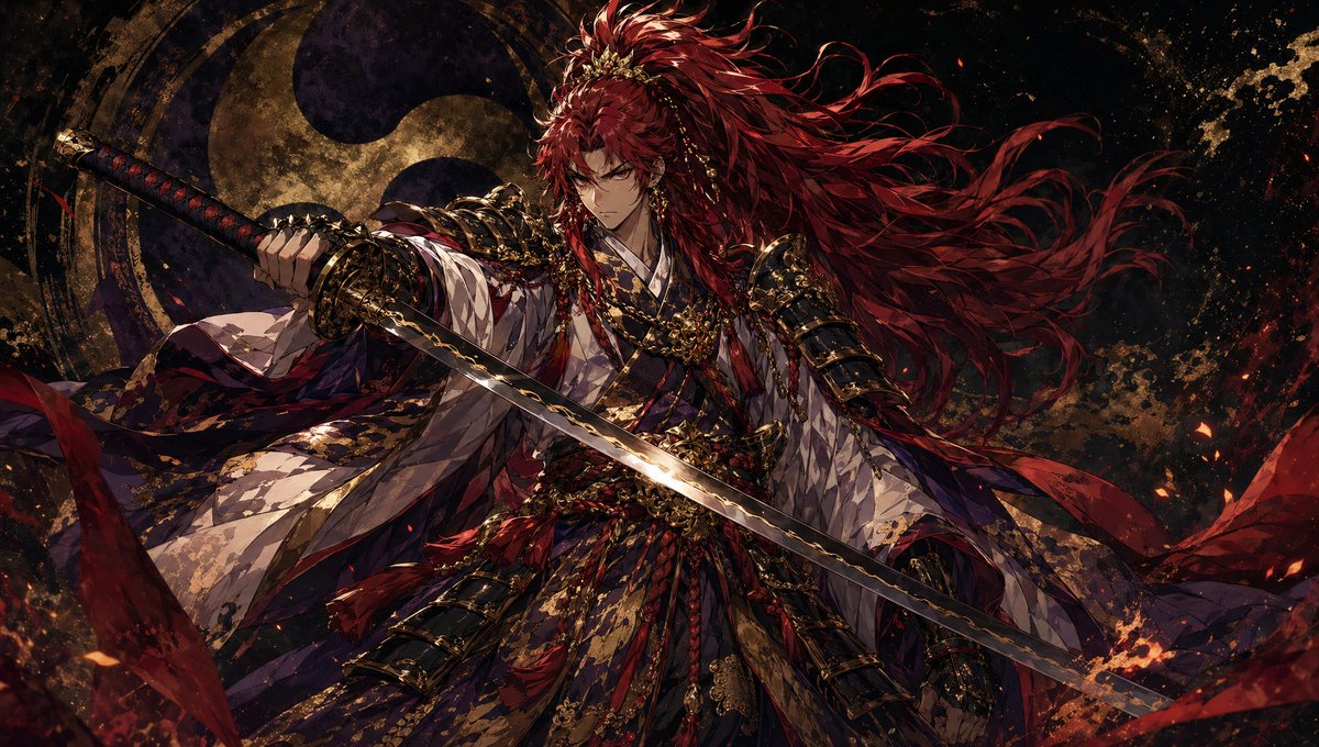 Dark Fantasy Samurai Daimyo — Hyper-Detailed Anime Prompt